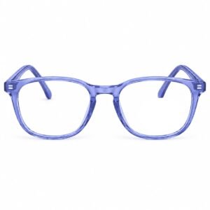 Monture Bleu lavande transparent
