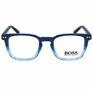 Monture bleu marine et bleu transparent